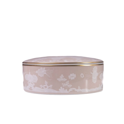 Caixa Redonda Oriente Italiano Meringa 13cm - Ginori