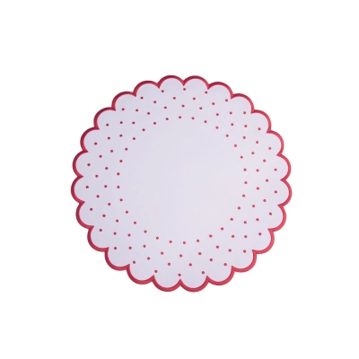 Jogo Americano Dot Terracota - Branco e Bege Linha 335