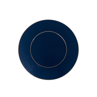 Porta Jarra Liso Azul Marinho Filete Dourado