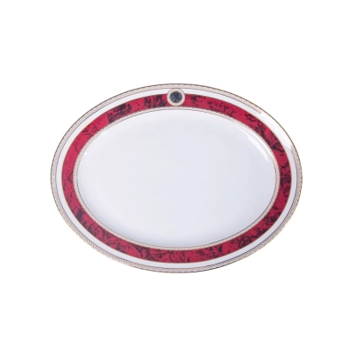 Travessa Oval 39 cm Olympus Detail em Porcelana - Porcel
