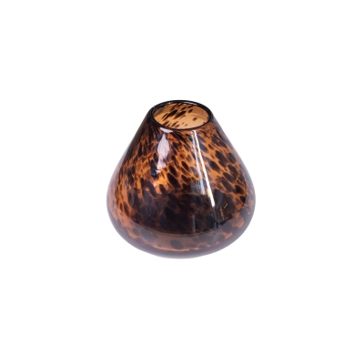 Vaso De Vidro Marrom E Preto