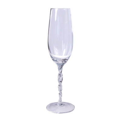 Conjunto de Taças Vidro Haste Trancada Transparente 6Peças - 220ML