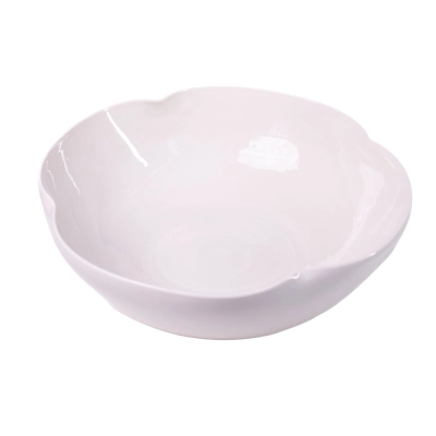 Tigela 4 Gomos Rasa 35cm Cor Porcelana Transparente