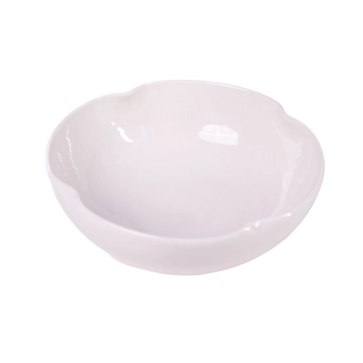Tigela 4 Gomos Rasa 20cm Cor Porcelana Transparente