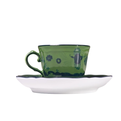 Xícara Café com Pires Oriente It. Maiolica 120ml - Ginori