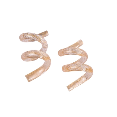 Porta Guardanapo Colecao Glamour Transparente com Ouro