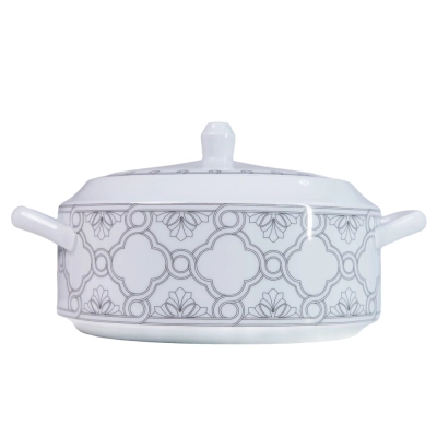 Terrina 3,78 L Lena Dynasty em Porcelana - Porcel