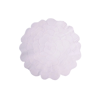Jogo Americano Ibisco Branco com Bordado Branco 45cm