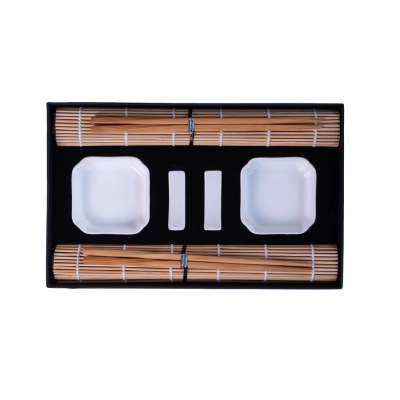 Kit Comida Japonesa Cerâmica 2 Pessoas Branco