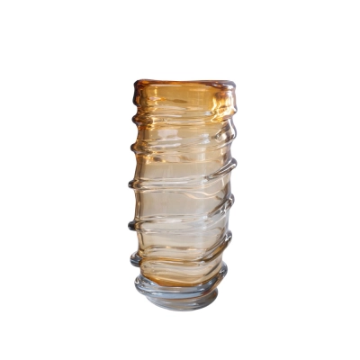 Vaso De Vidro Âmbar