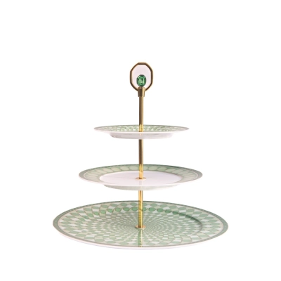 Étagère 3 Níveis Signum Verde 32,5cm - Swarovski