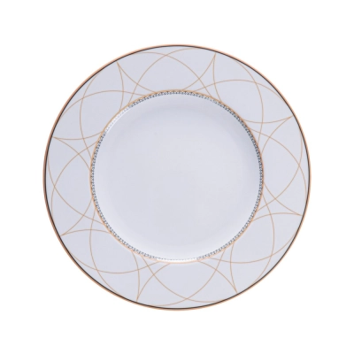 Prato Raso Solaris em Porcelana Decorada 28 cm