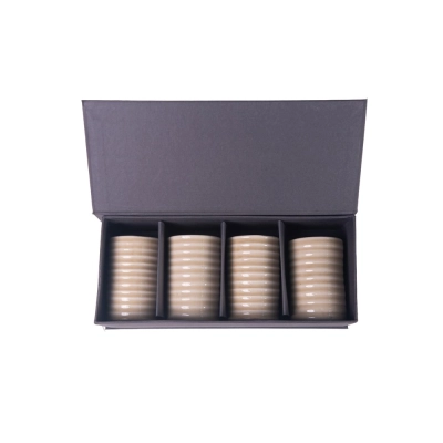 Kit Copo Canelado Cor Porcelana Fendi
