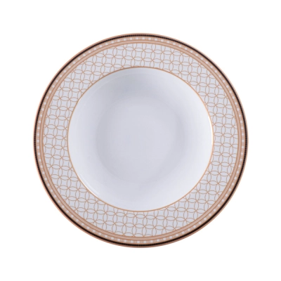 Prato Fundo Solaris em Porcelana Decorada 23 cm