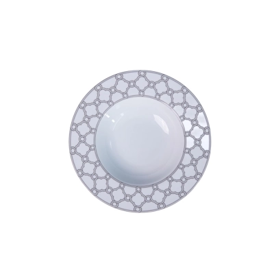 Prato Sopa 22 cm Petala Simples Dynasty em Porcelana - Porcel