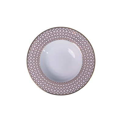Prato Sopa 22 cm Petala Simples Ruby em Porcelana - Porcel