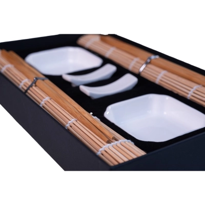 Kit Comida Japonesa Cerâmica 2 Pessoas Branco