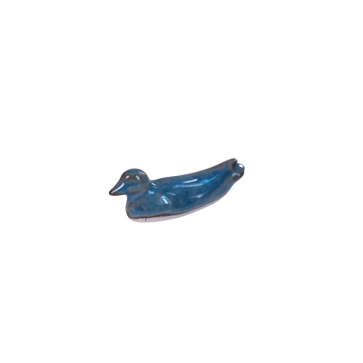 Kit Suporte de Talher Patinho Cor Porcelana Azul Jeans