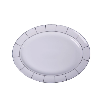 Travessa Oval 39 cm Olympus Excentric em Porcelana - Porcel
