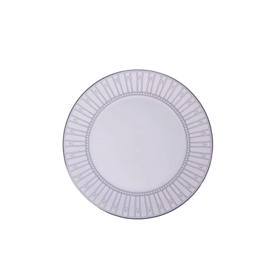 Prato Raso 27 cm Petala Simples Allegro em Porcelana - Porcel