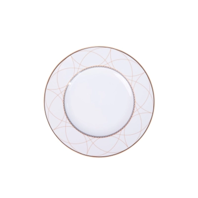 Prato Raso Solaris em Porcelana Decorada 28 cm