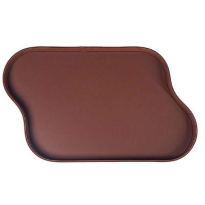 Bandeja Orgânica Mavie Couro Eco 37x62cm Caramelo