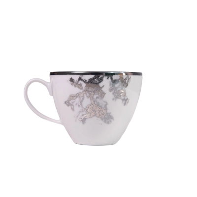 Xícara Chá 260 ml Ballet Belle Epoque Pt em Porcelana - Porcel
