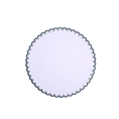Jogo Americano Shell Duplo Tela | Branco Verde Sálvia Verde Celeste