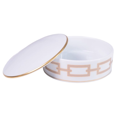 Caixa Redonda Catena Cachemire 13cm - Ginori