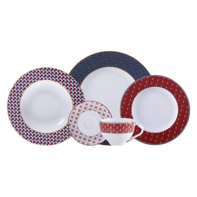 Aparelho de Jantar e Chá Lazuli em Porcelana 30 Peças - Tramontina