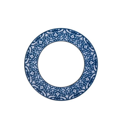Prato Raso 27 cm Petala Simples Blue Legacy em Porcelana - Porcel