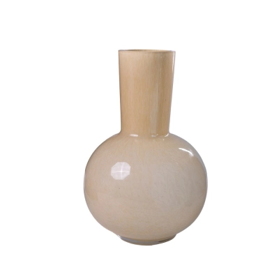 Vaso Decorativo Vidro Âmbar Estilo Murano