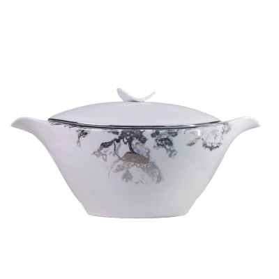 Terrina Oval 3 L Ballet Belle Epoque Pt em Porcelana - Porcel