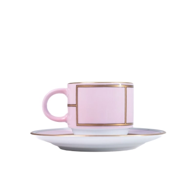 Xícara Café com Pires Diva Rosa 85ml - Ginori