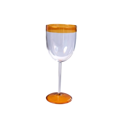 Conjunto de Taças Vidro Detalhe Âmbar 6Peças 280ML