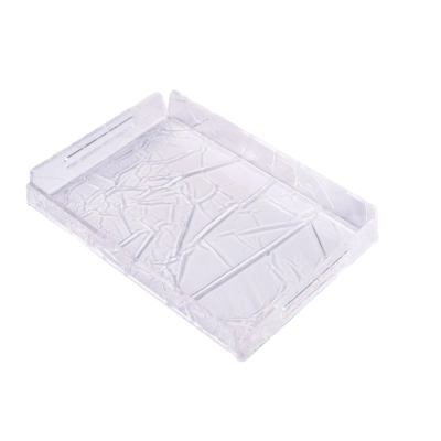 Bandeja Acrílico Cristal Ice 4mm 30,5x21x4cm