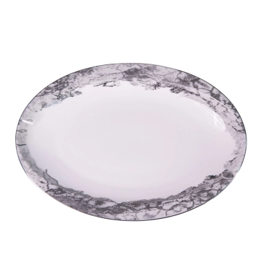 Travessa Oval 35 cm Ballet Belle Epoque Pt em Porcelana - Porcel