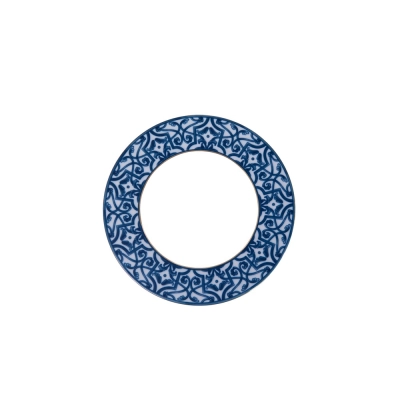 Prato Sobremesa 23 cm Petala Simples Blue Legacy em Porcelana - Porcel